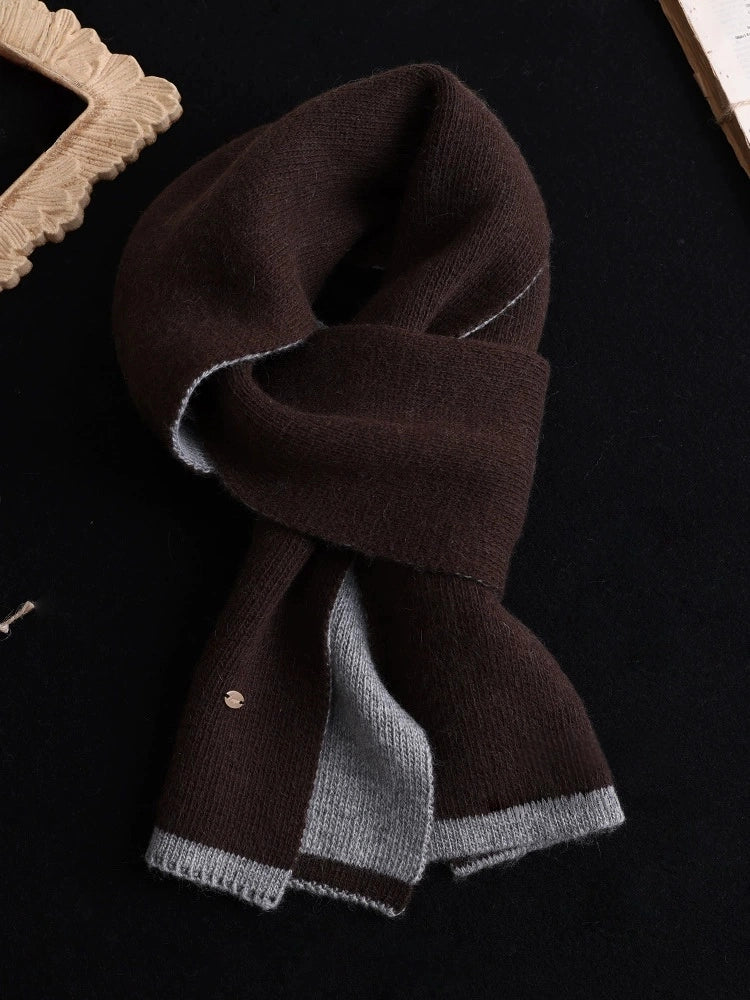 Modern Two-Tone Knitted Scarf for Women & Men | Multiple Colors