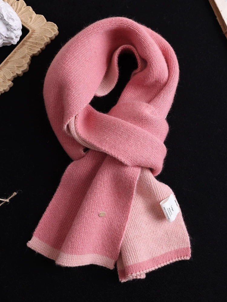 Modern Two-Tone Knitted Scarf for Women & Men | Multiple Colors