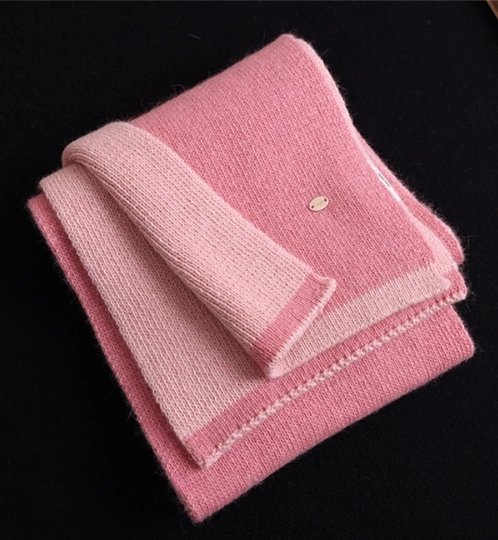 Modern Two-Tone Knitted Scarf for Women & Men | Multiple Colors