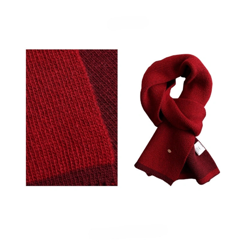 Modern Two-Tone Knitted Scarf for Women & Men | Multiple Colors