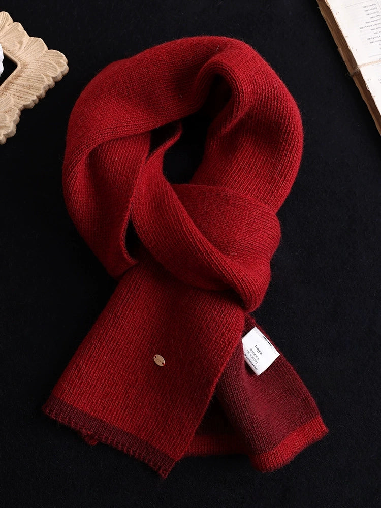 Modern Two-Tone Knitted Scarf for Women & Men | Multiple Colors