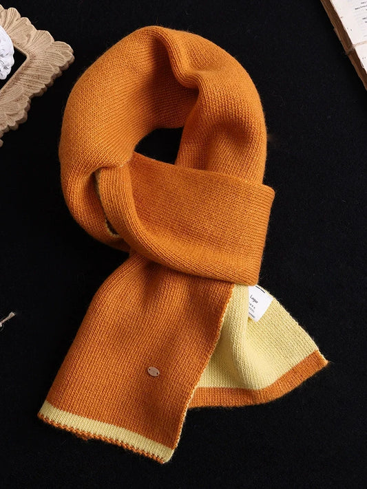 Modern Two-Tone Knitted Scarf for Women & Men | Multiple Colors