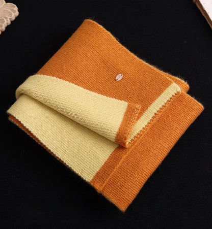 Modern Two-Tone Knitted Scarf for Women & Men | Multiple Colors