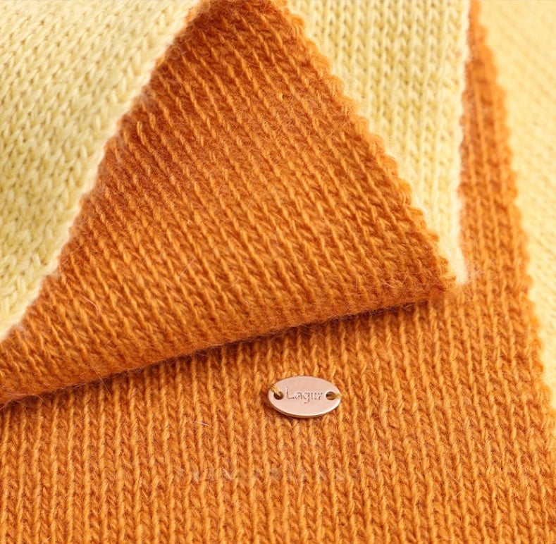 Modern Two-Tone Knitted Scarf for Women & Men | Multiple Colors