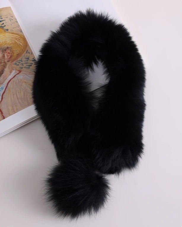 Reversible Fox & Rex Rabbit Fur Scarf | Multiple Colors OESLO