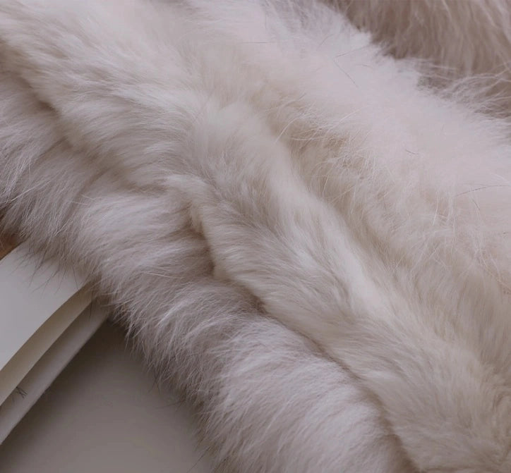 Reversible Fox & Rex Rabbit Fur Scarf | Multiple Colors