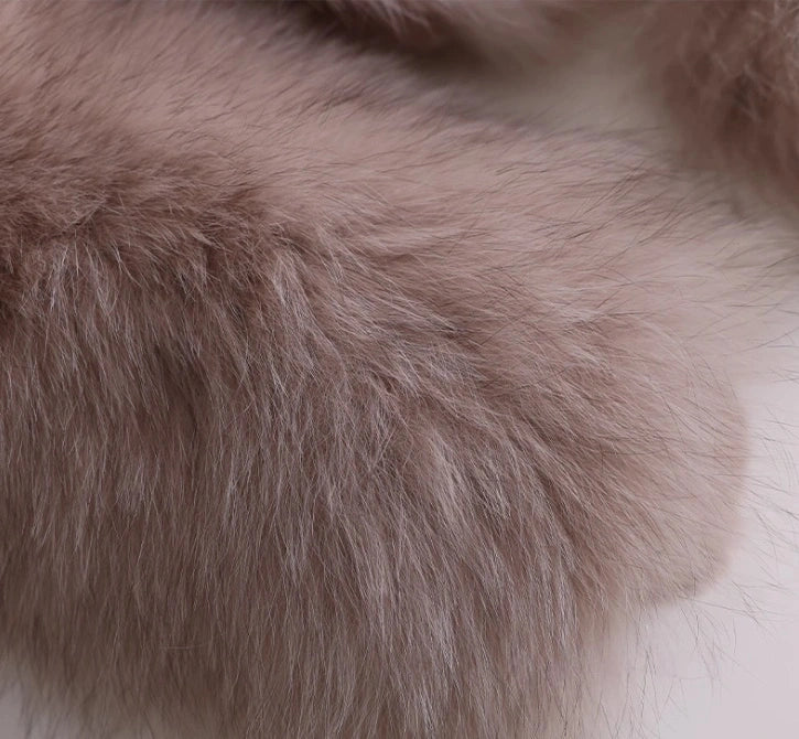 Reversible Fox & Rex Rabbit Fur Scarf | Multiple Colors OESLO
