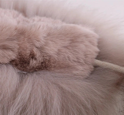 Reversible Fox & Rex Rabbit Fur Scarf | Multiple Colors OESLO