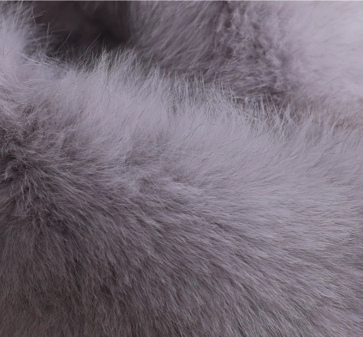 Reversible Fox & Rex Rabbit Fur Scarf | Multiple Colors OESLO