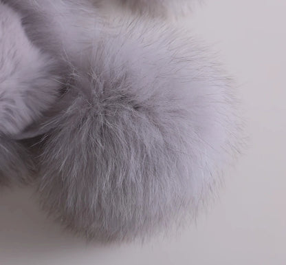 Reversible Fox & Rex Rabbit Fur Scarf | Multiple Colors OESLO