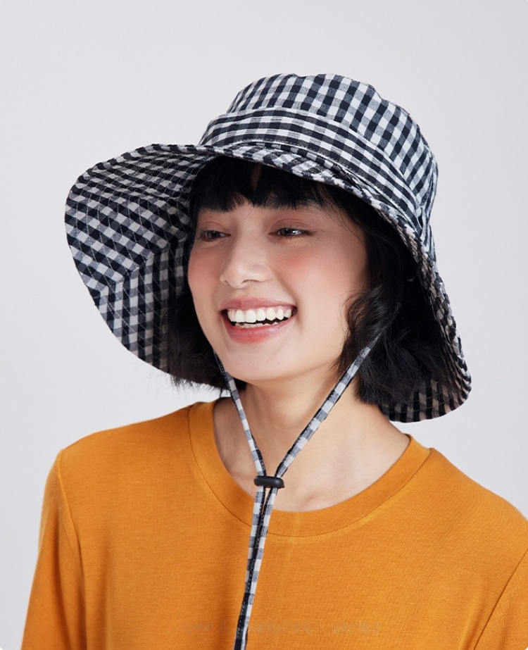 Gingham Bow Bucket Hat for Women – Cute Lightweight Sun Hat - OESLO