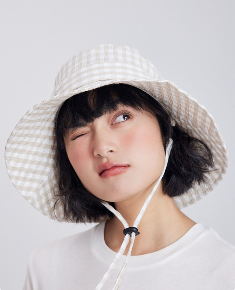 Gingham Bow Bucket Hat for Women – Cute Lightweight Sun Hat - OESLO