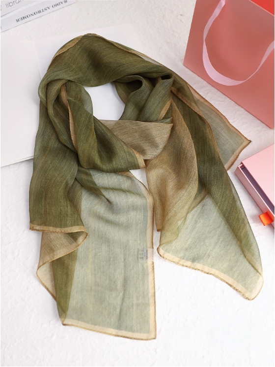 Luxurious Summer Scarf for Women - Plant-Dyed Silk - AOA Fashion Accessories