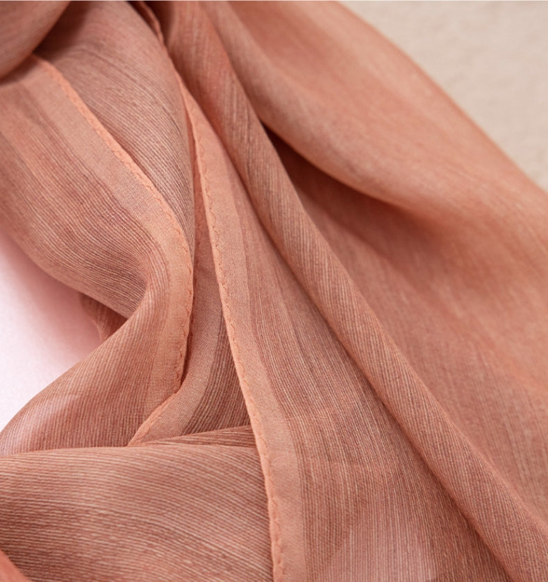 Luxurious Summer Scarf for Women - Plant-Dyed Silk - AOA Fashion Accessories