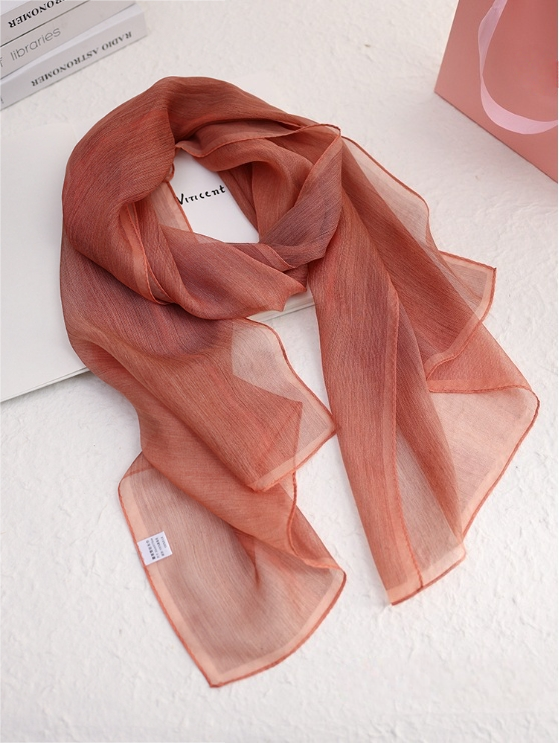 Luxurious Summer Scarf for Women - Plant-Dyed Silk - AOA Fashion Accessories