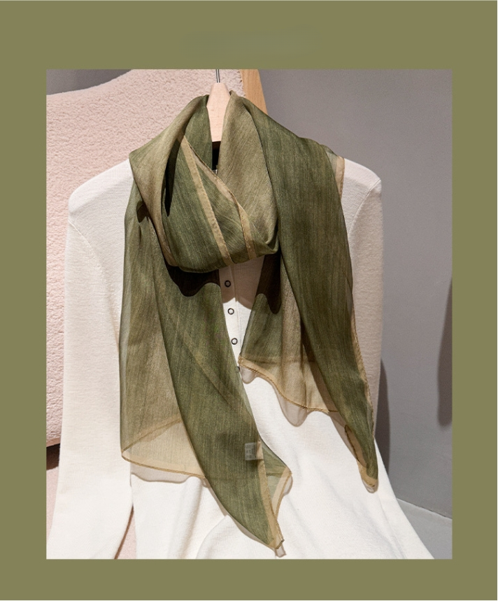 Luxurious Summer Scarf for Women - Plant-Dyed Silk - AOA Fashion Accessories