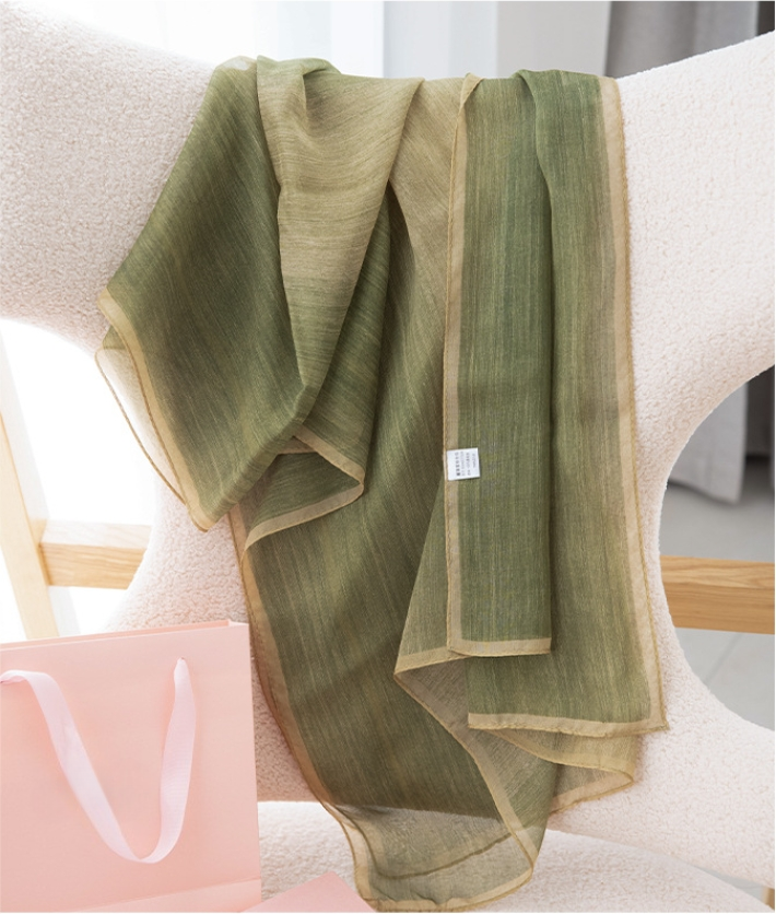 Luxurious Summer Scarf for Women - Plant-Dyed Silk - AOA Fashion Accessories