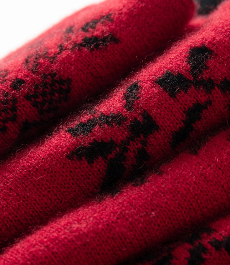 Reversible Cashmere Scarf - with Floral Jacquard Pattern | Multiple Colors