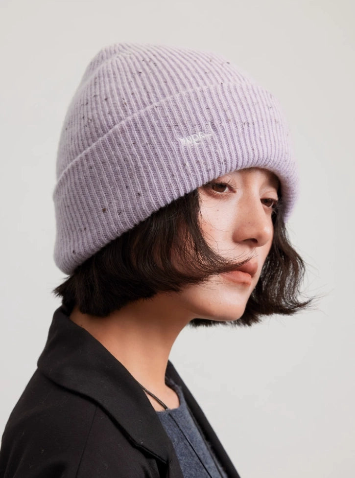 Merino Wool Beanie - Snow Mist Speckled Design | Multiple Colors