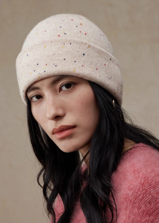 Multicolor Speckled Merino Wool Beanie | Multiple Colors