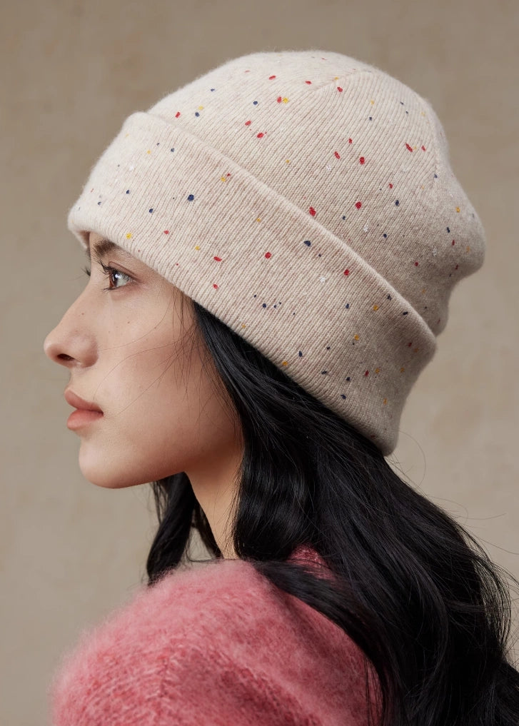 Multicolor Speckled Merino Wool Beanie | Multiple Colors