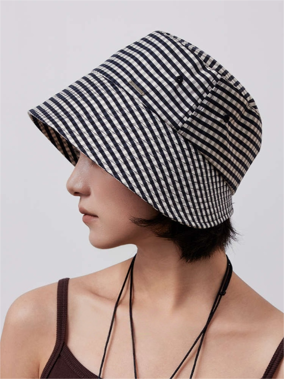 Plaid Bucket Hat - Foldable Breathable Sun Hat - AOA Fashion Accessories