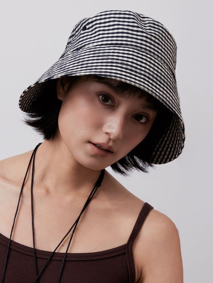 Plaid Bucket Hat - Foldable Breathable Sun Hat - AOA Fashion Accessories