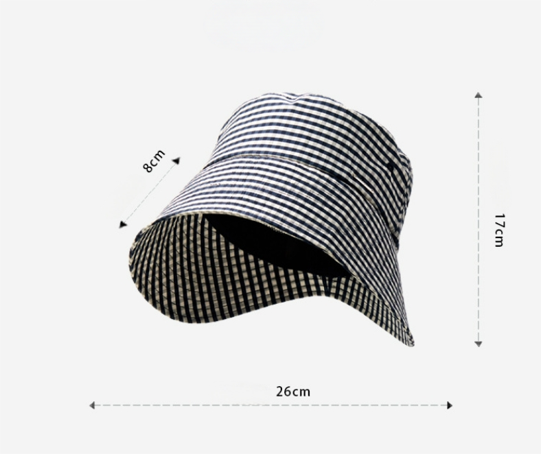 Plaid Bucket Hat - Foldable Breathable Sun Hat - AOA Fashion Accessories