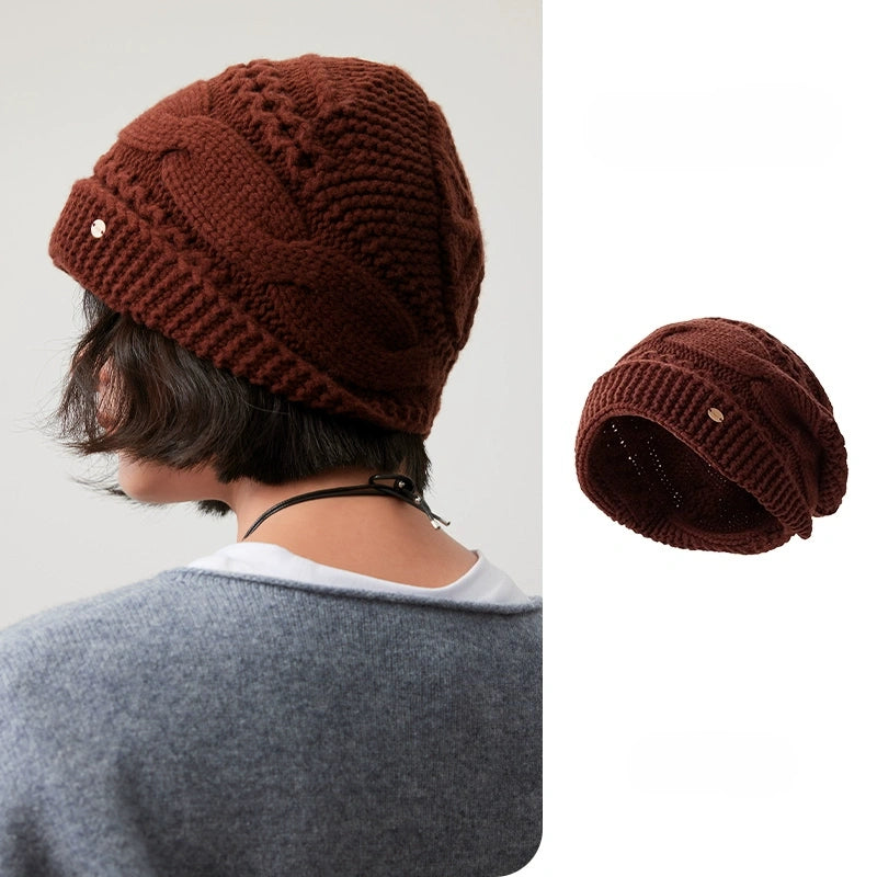 Wool Cable Knit Beanie – Timeless Vintage Warmth | Multiple Colors