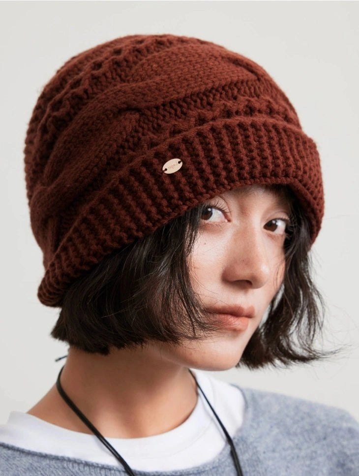 Wool Cable Knit Beanie – Timeless Vintage Warmth | Multiple Colors