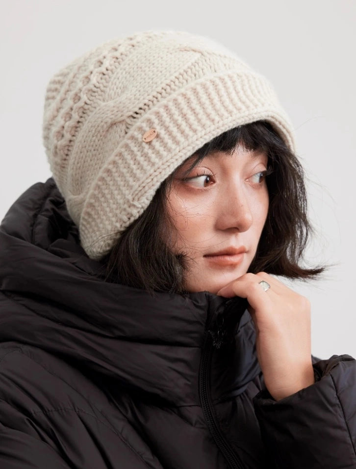 Wool Cable Knit Beanie – Timeless Vintage Warmth | Multiple Colors