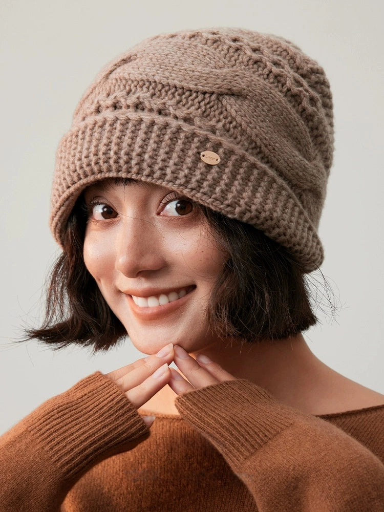 Wool Cable Knit Beanie – Timeless Vintage Warmth | Multiple Colors