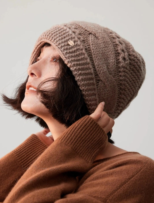 Wool Cable Knit Beanie – Timeless Vintage Warmth | Multiple Colors