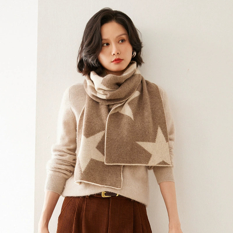 Cashmere Scarf for Women - Star Pattern | Multiple Colors
