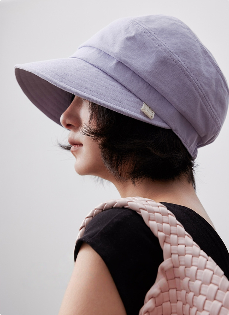 Simple Pure Cotton Baseball Cap - Sun Protection Hat - AOA Fashion Accessories