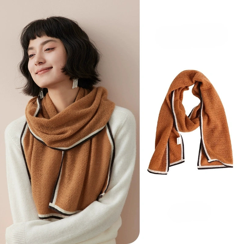 Soft Cashmere Scarf – Contrast Edge Design | Multiple Colors
