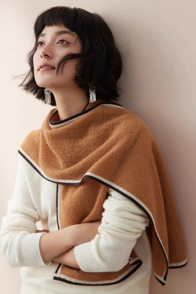 Soft Cashmere Scarf – Contrast Edge Design | Multiple Colors