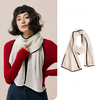 Soft Cashmere Scarf – Contrast Edge Design | Multiple Colors