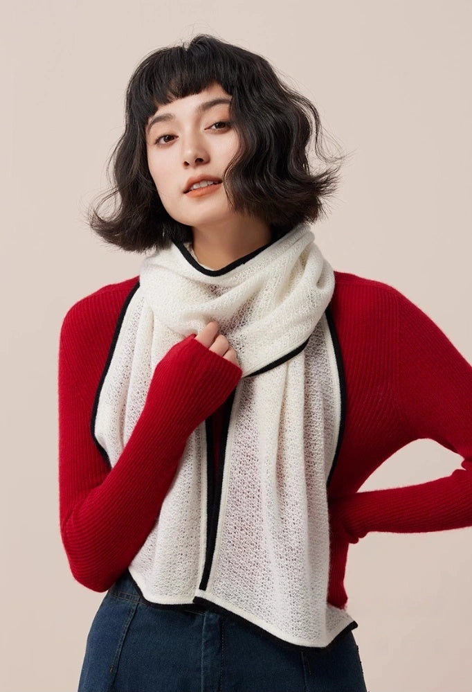 Soft Cashmere Scarf – Contrast Edge Design | Multiple Colors
