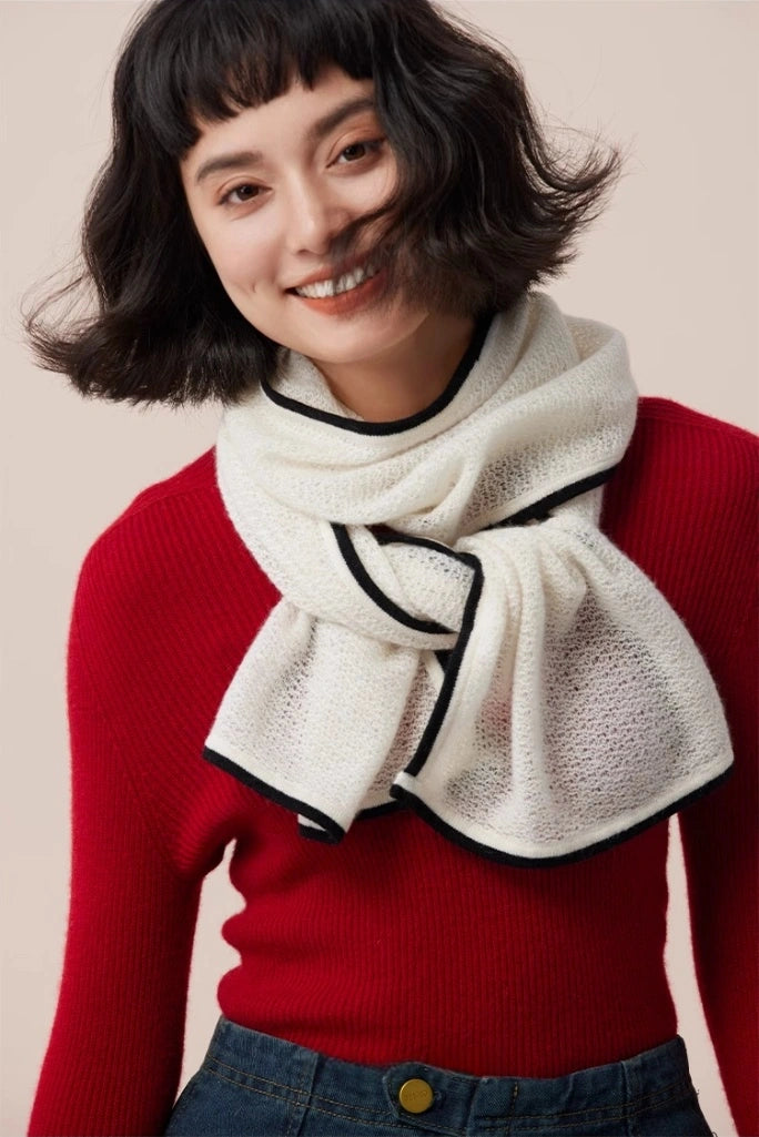 Soft Cashmere Scarf – Contrast Edge Design | Multiple Colors