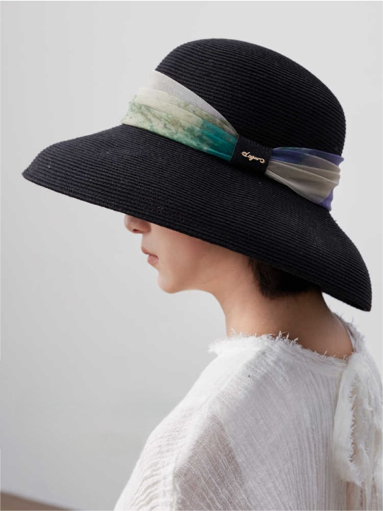 Straw Hat for Women with Silk Band - AOA Fashion Accessories