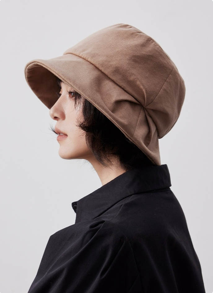 UPF100+ Women's Hand-Pleated Sun Protection Bucket Hat - AOA Fashion Accessories