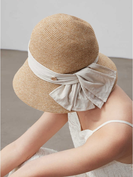 Women's Fashion Large Eaves Sunscreen Straw Hat - AOA Fashion Accessories