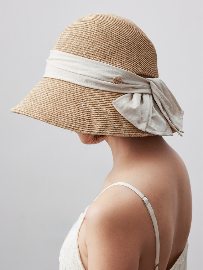 Women's Fashion Large Eaves Sunscreen Straw Hat - AOA Fashion Accessories