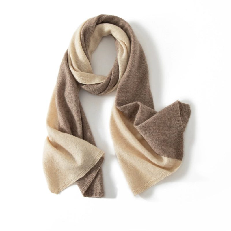 Colorblock Cashmere Scarf – Soft, Warm & Minimalist Style | Multiple Colors