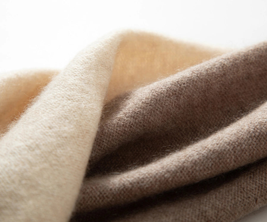 컬러블록 캐시미어 스카프 – 부드럽고 따뜻한 미니멀 스타일 | 다양한 색상