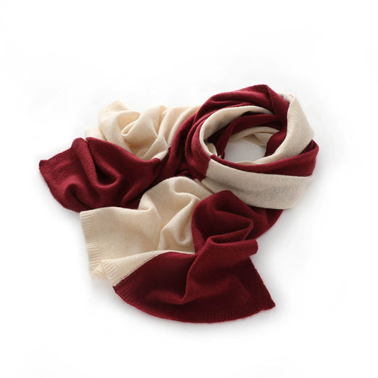 Colorblock Cashmere Scarf – Soft, Warm & Minimalist Style | Multiple Colors