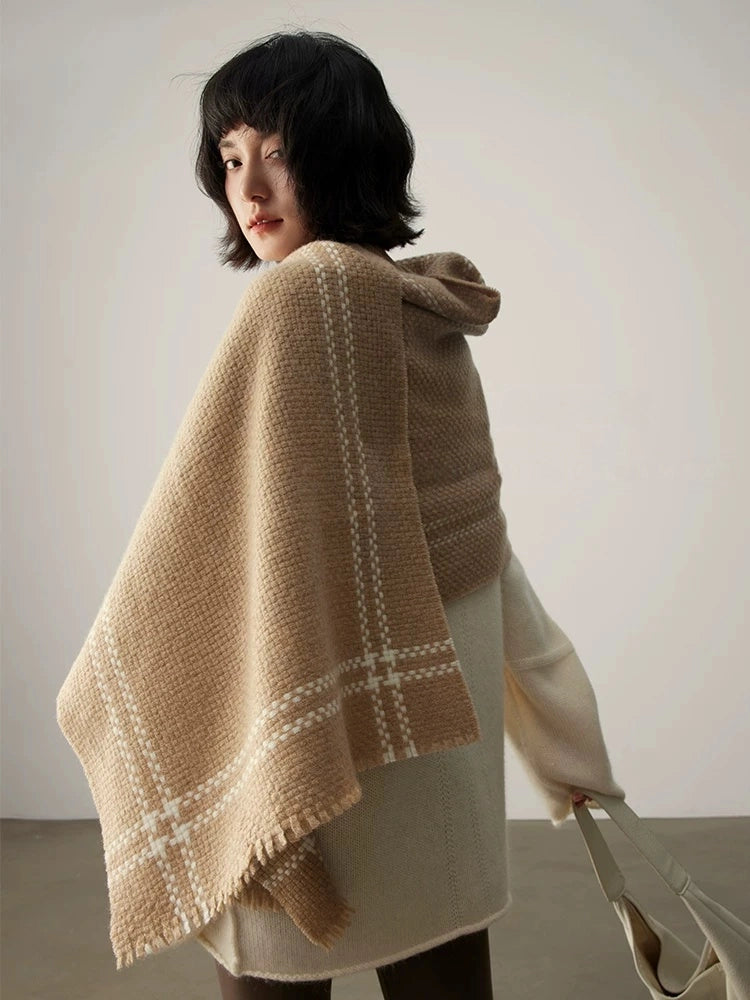 100% Cashmere Knit Scarf | Luxury Unisex, Camel - OESLO