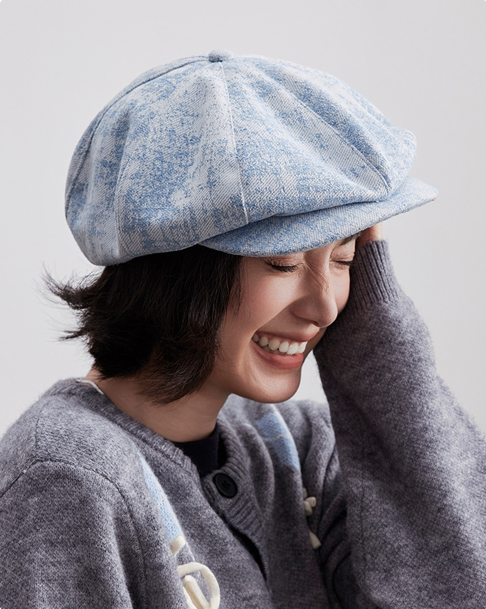 Vintage Cotton Beret Hat – Soft Stylish Beret Cap - AOA Fashion Accessories