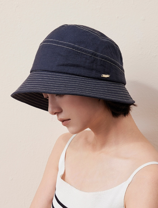 Wide Brim Cotton Bucket Hat – Sun Protection for Travel - AOA Fashion Accessories